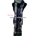 2016 fashion100% acrylique jacquard neige écharpe tricoté écharpe de mode écharpe de noël